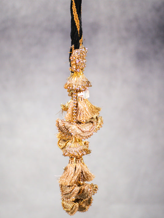 Layered Gold Jhallar Parandi