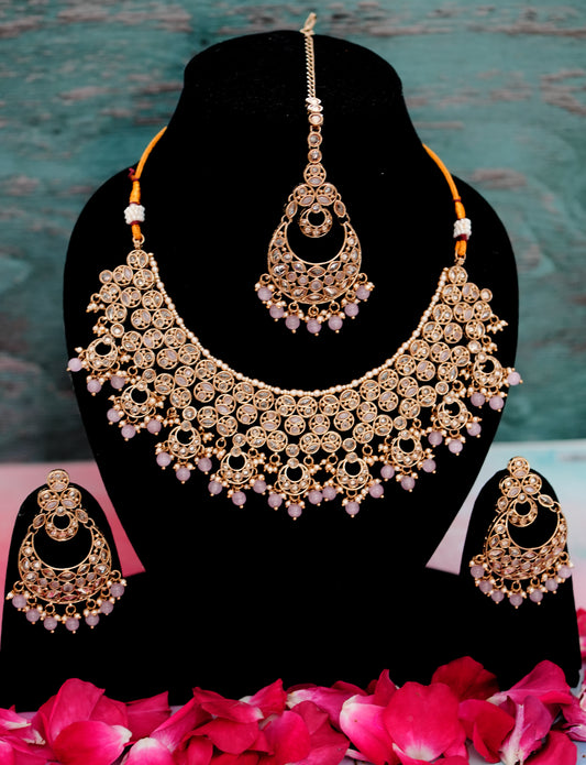 Blush Drop Kundan Set