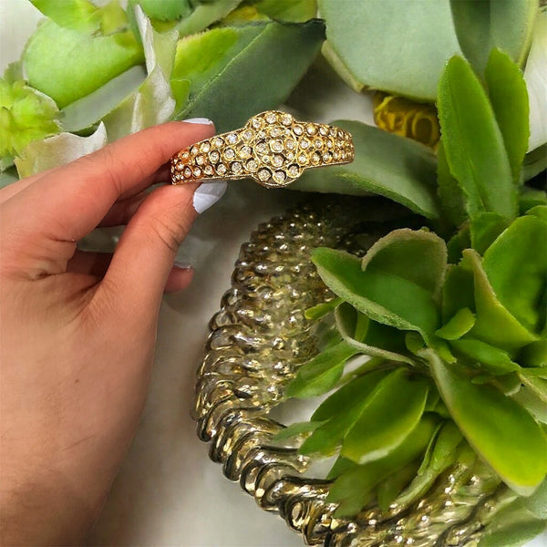 Polki studded stone bracelet