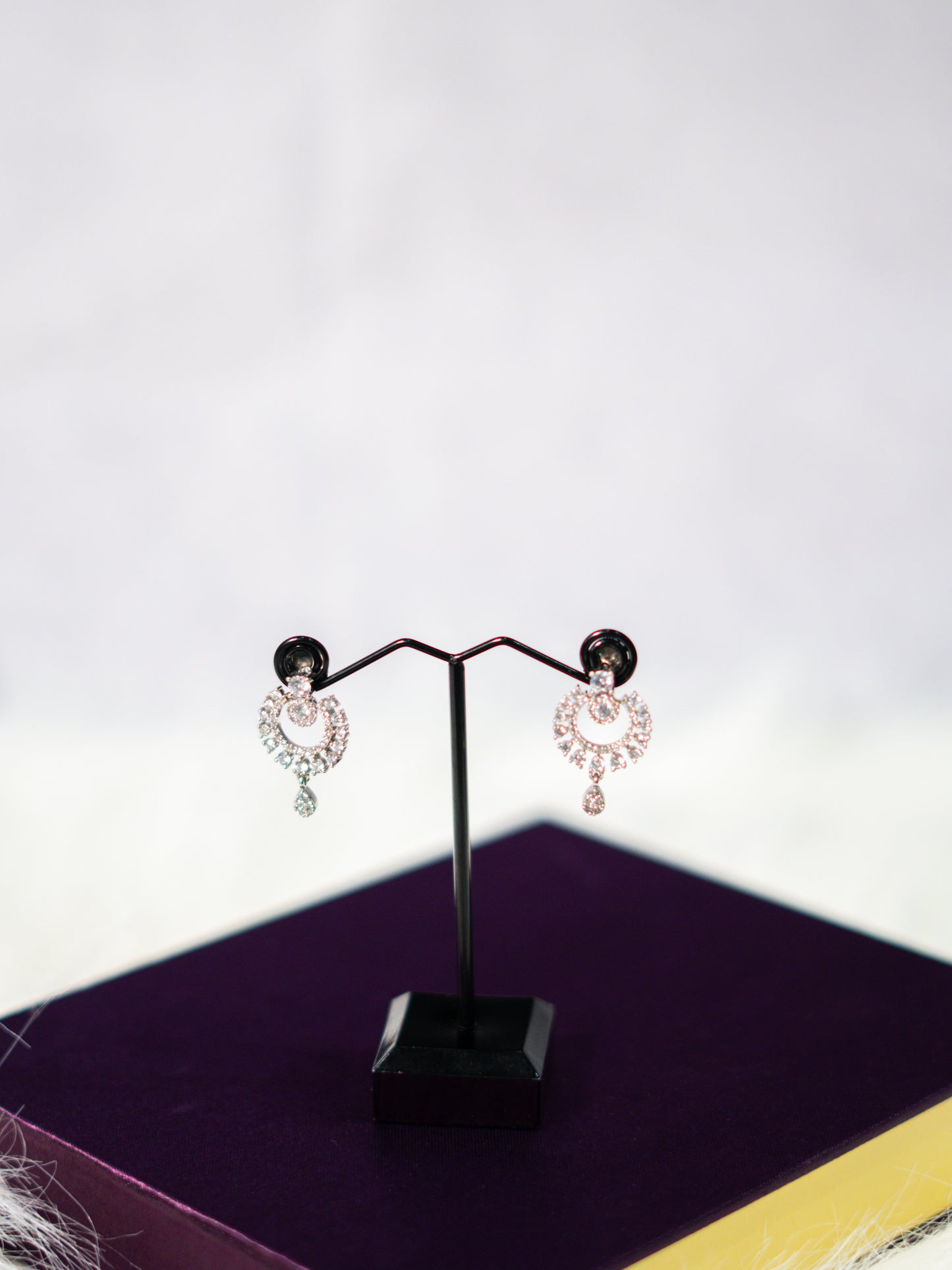 Crystal Halo Drop Earrings