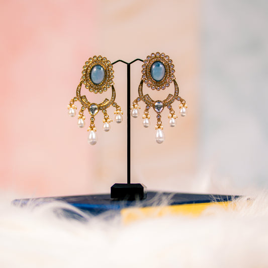 Grey blue kundan magic