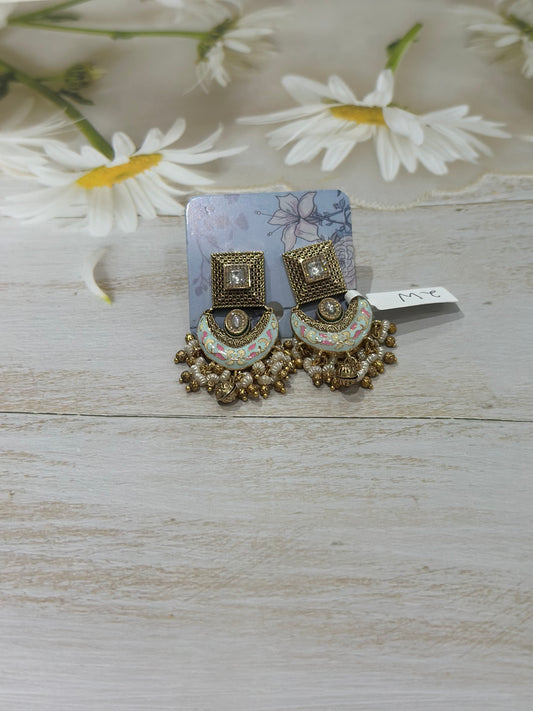 Pastel Enamel Drop Earrings – Modern Meets Traditional
