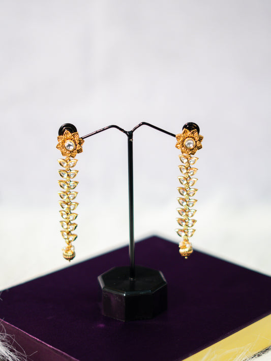 Floral Trail Kundan Earrings