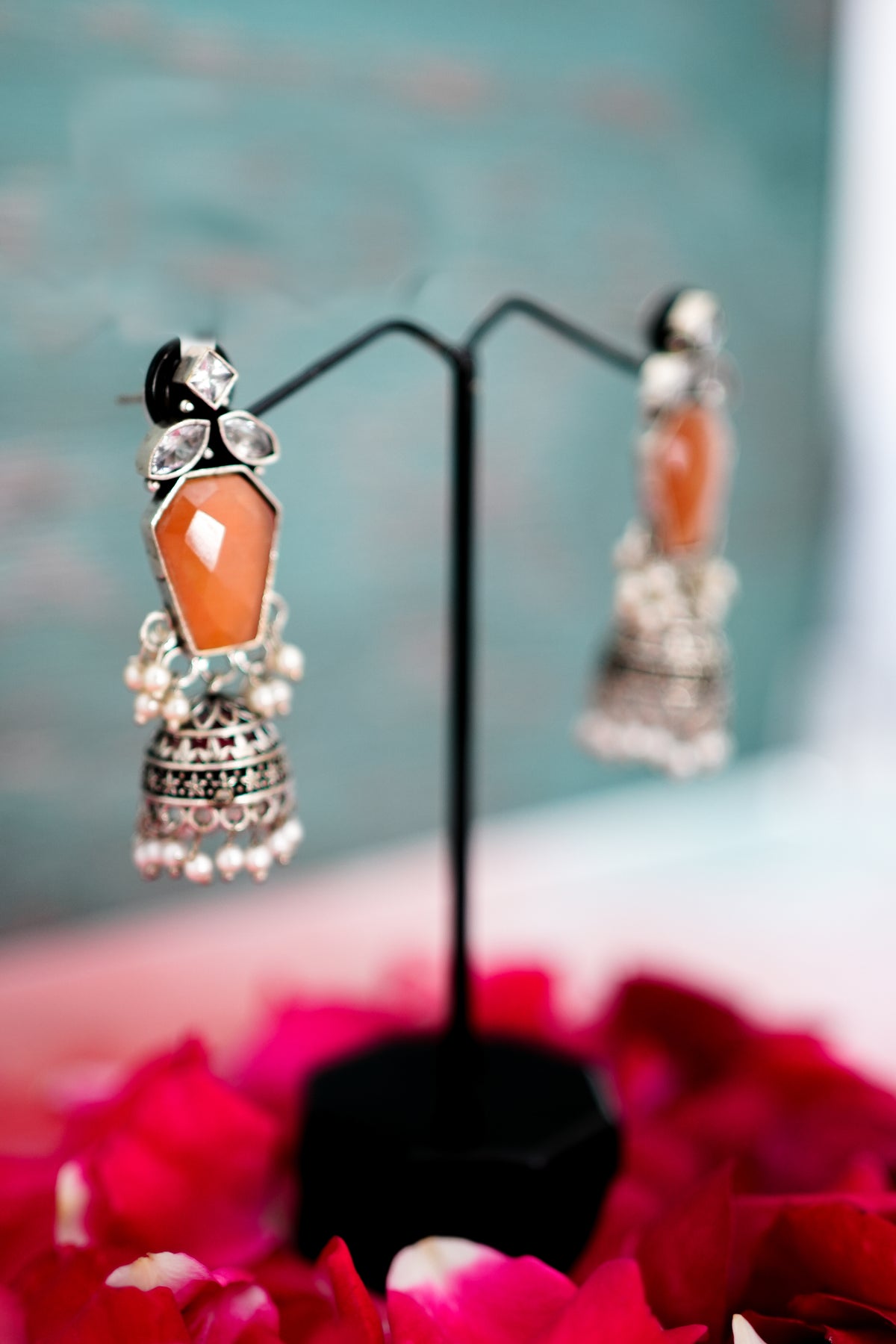 Oxidised Silver Jhumka