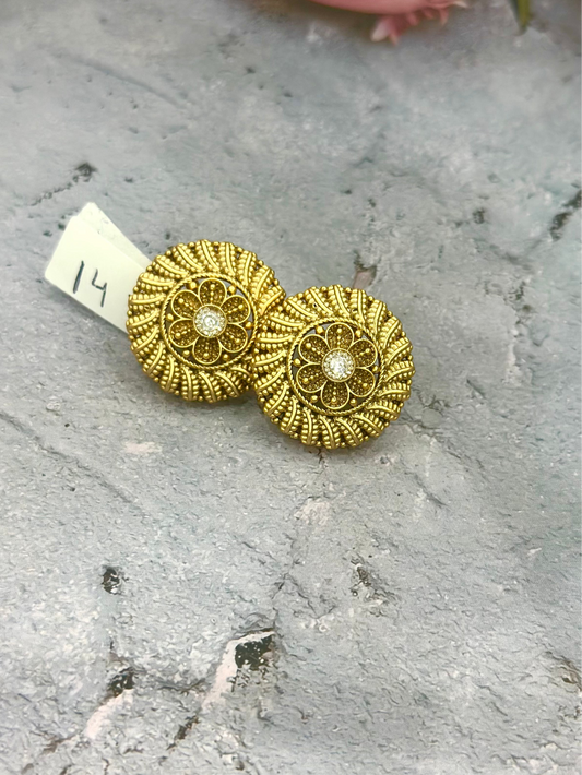Antique Floral Studs