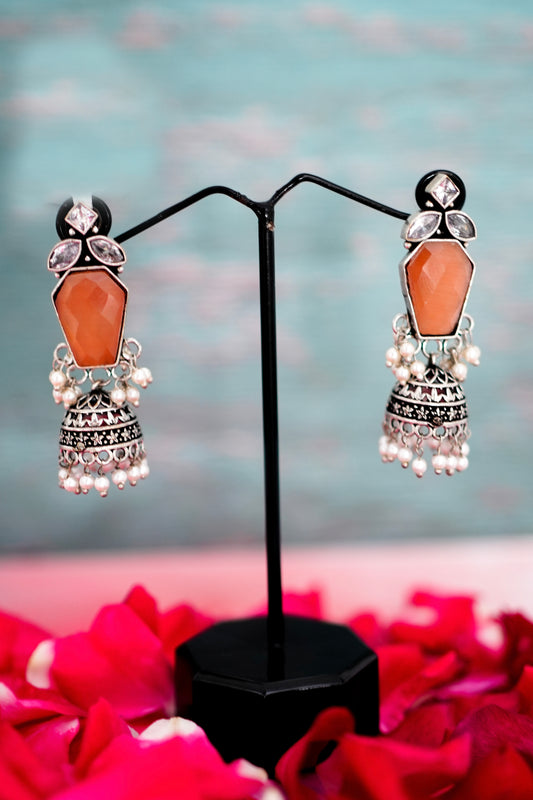 Oxidised Silver Jhumka