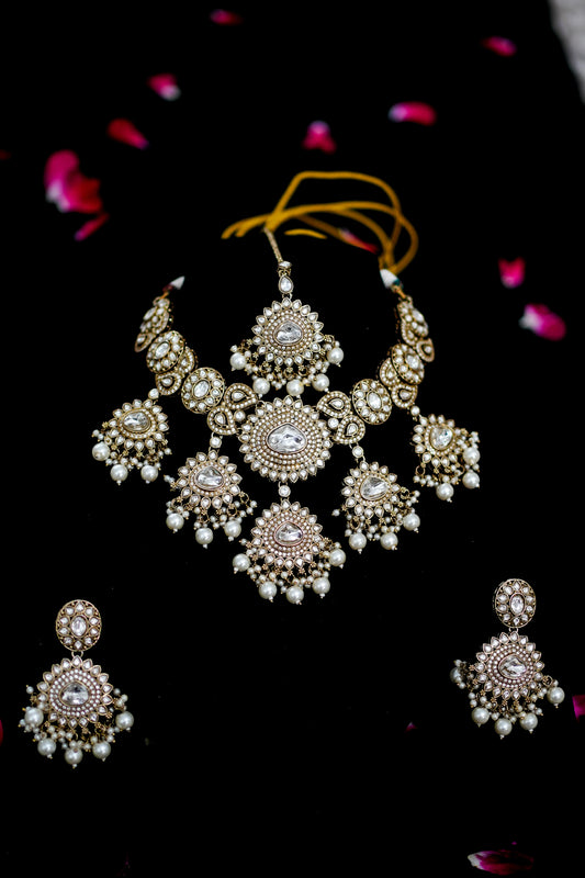 Pearl Noor | Kundan Bridal Necklace Set
