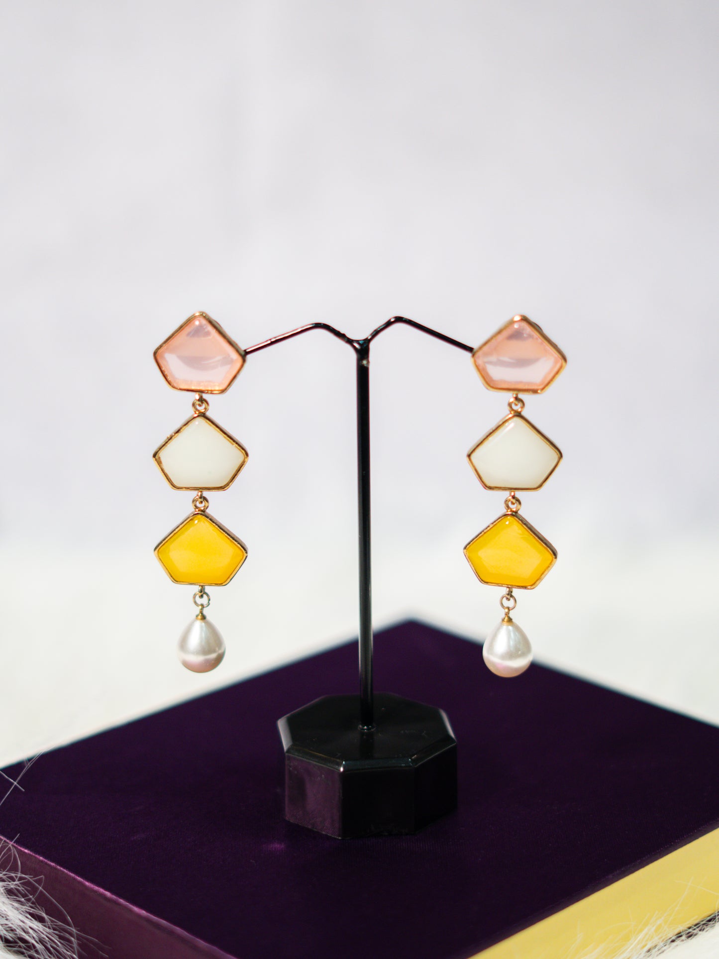 Pastel Tier Drop Earrings