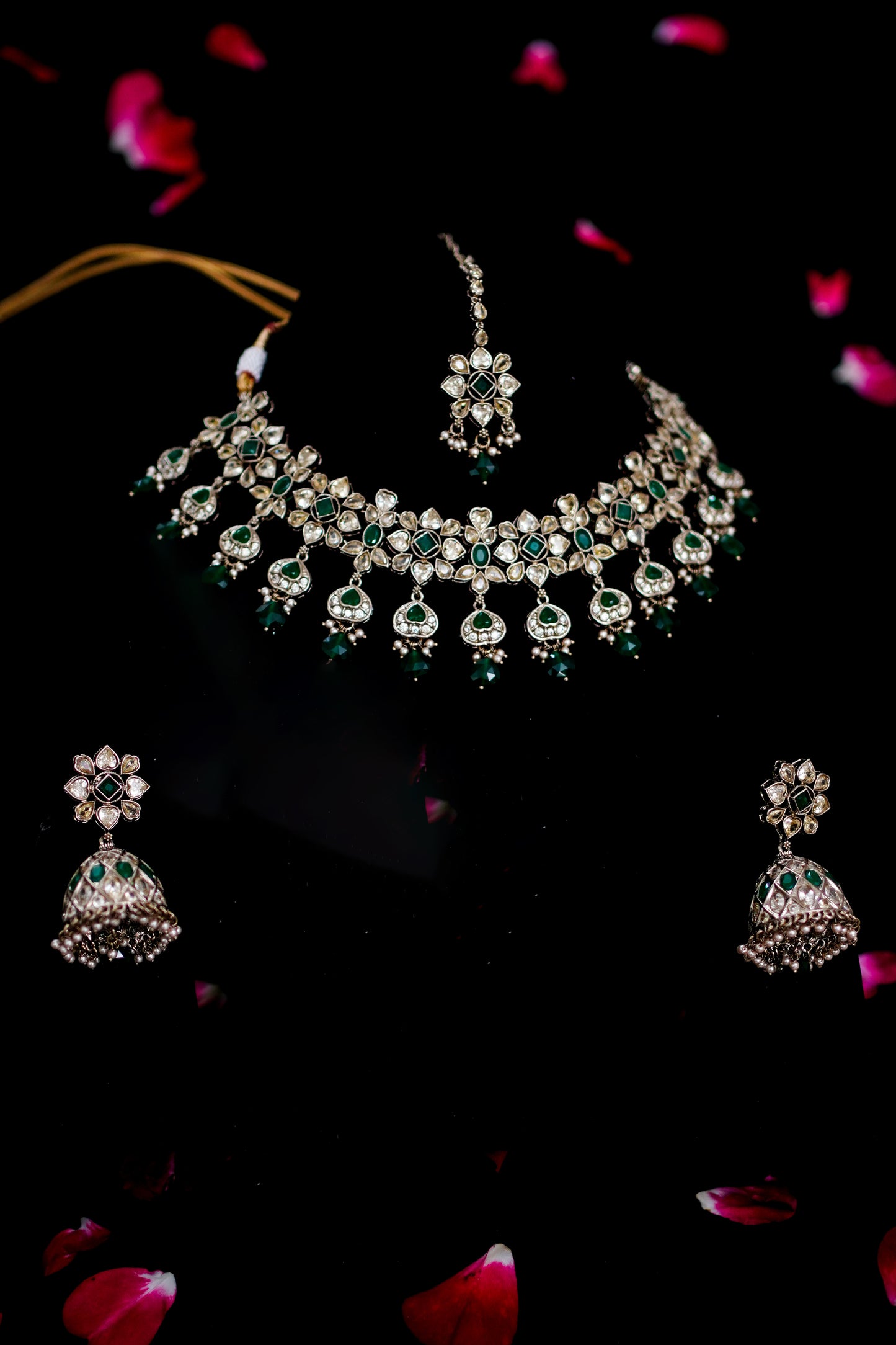Meherbano Kundan Green Choker Set