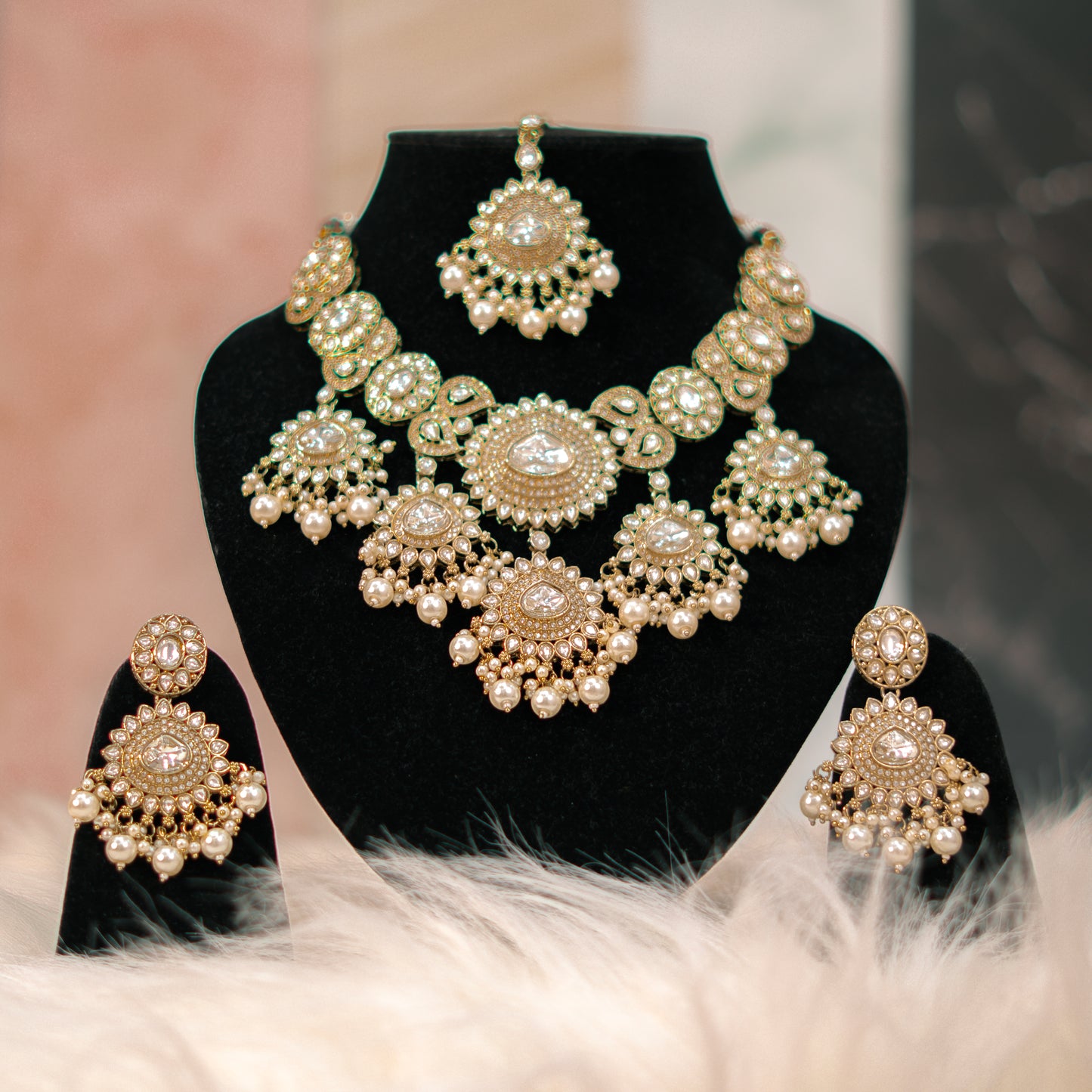 Moonlit Pearl Cascade Set