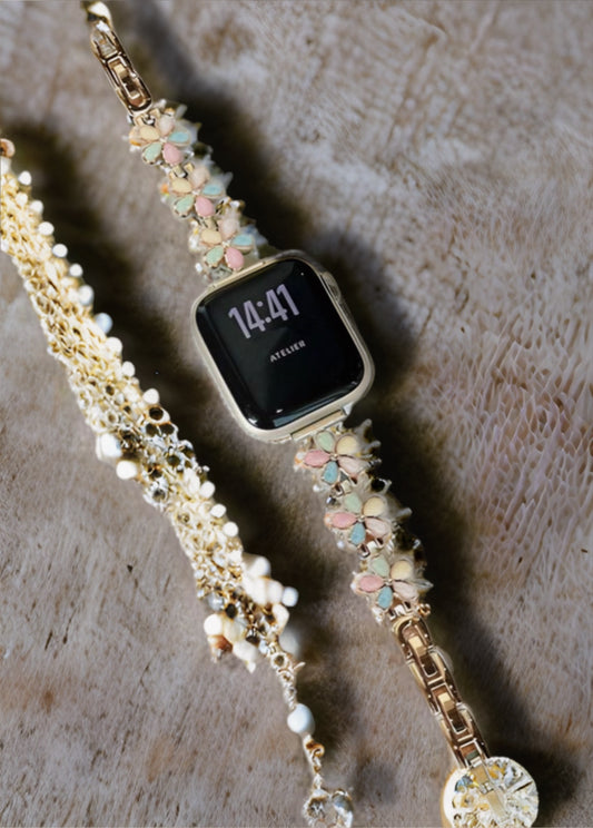 Pastel Blossom Apple Watch Strap – Feminine & Elegant