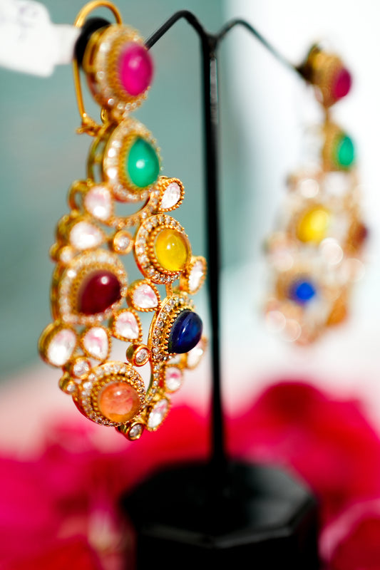 Multicolour Kundan Sabyasachi Earrings