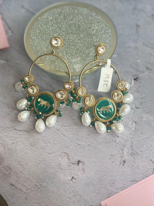 Sabyasachi-Inspired Tiger Earrings – Couture Jungle Glamour