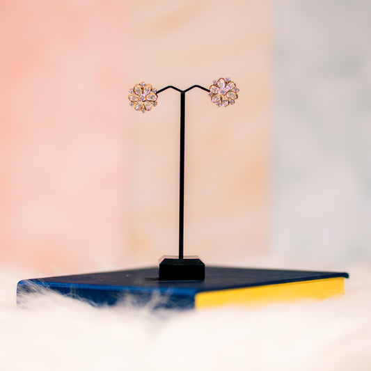 Crystal Floral Stud Earrings