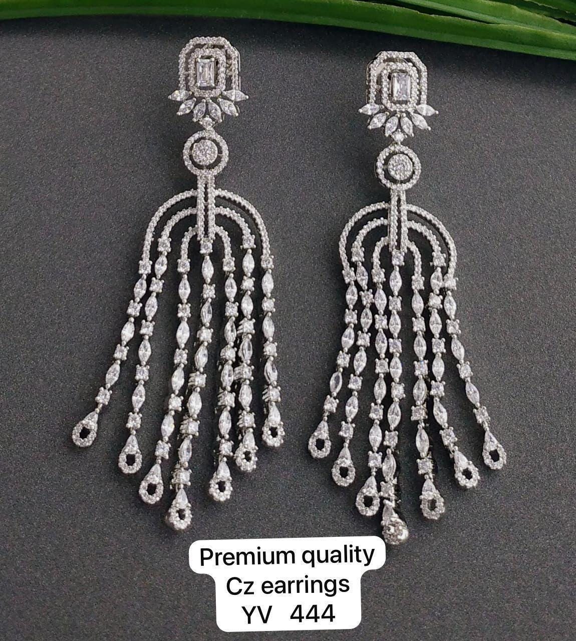 Chandelier CZ teardrop earrings