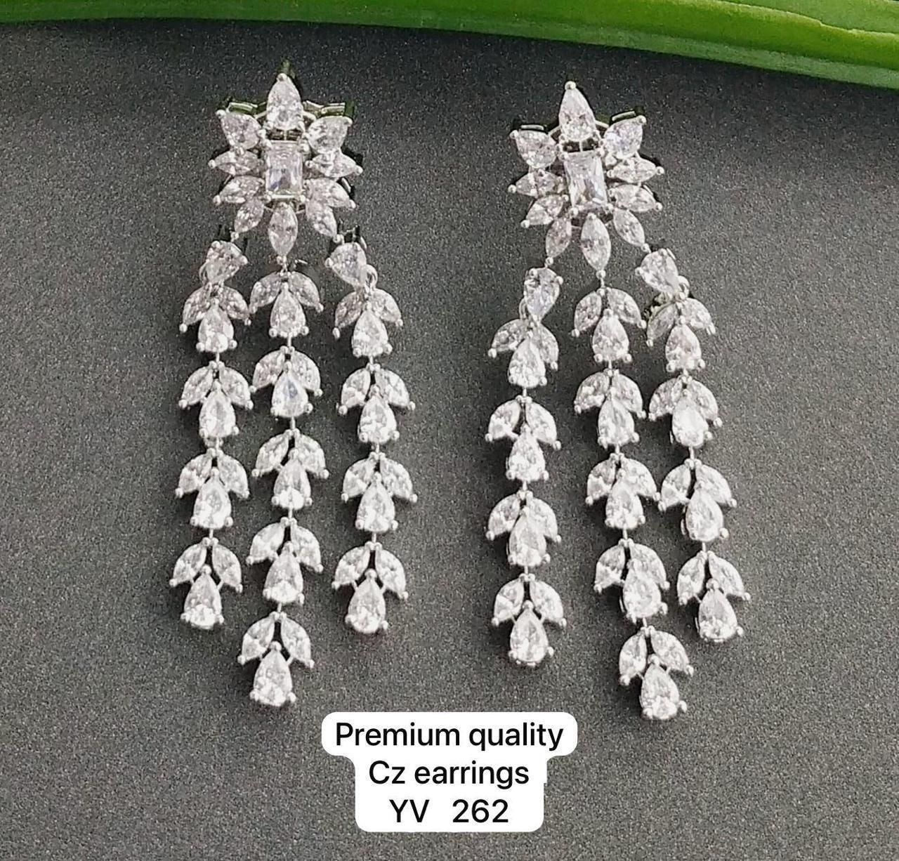 Chandelier CZ teardrop earrings