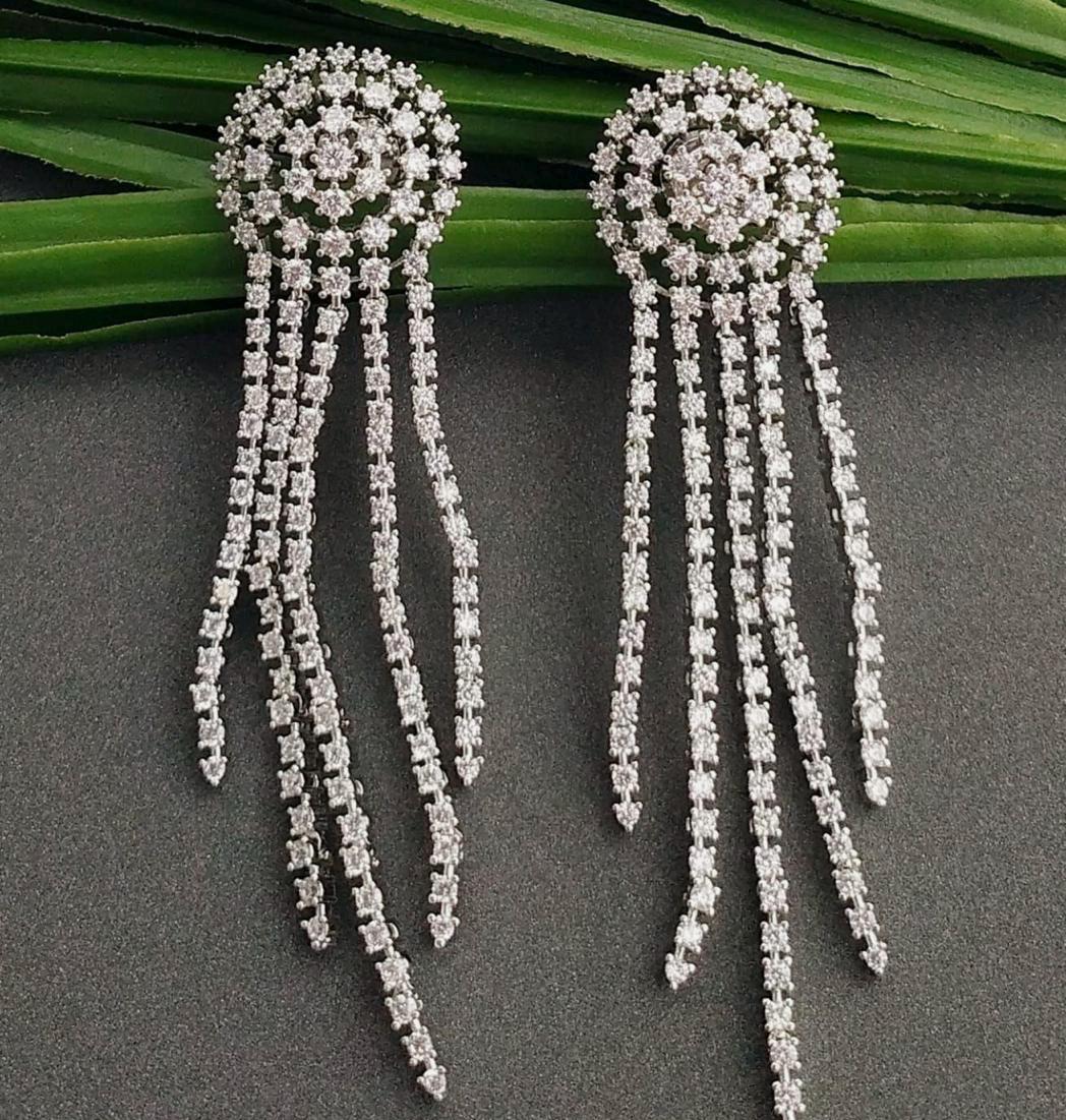 Chandelier CZ teardrop earrings