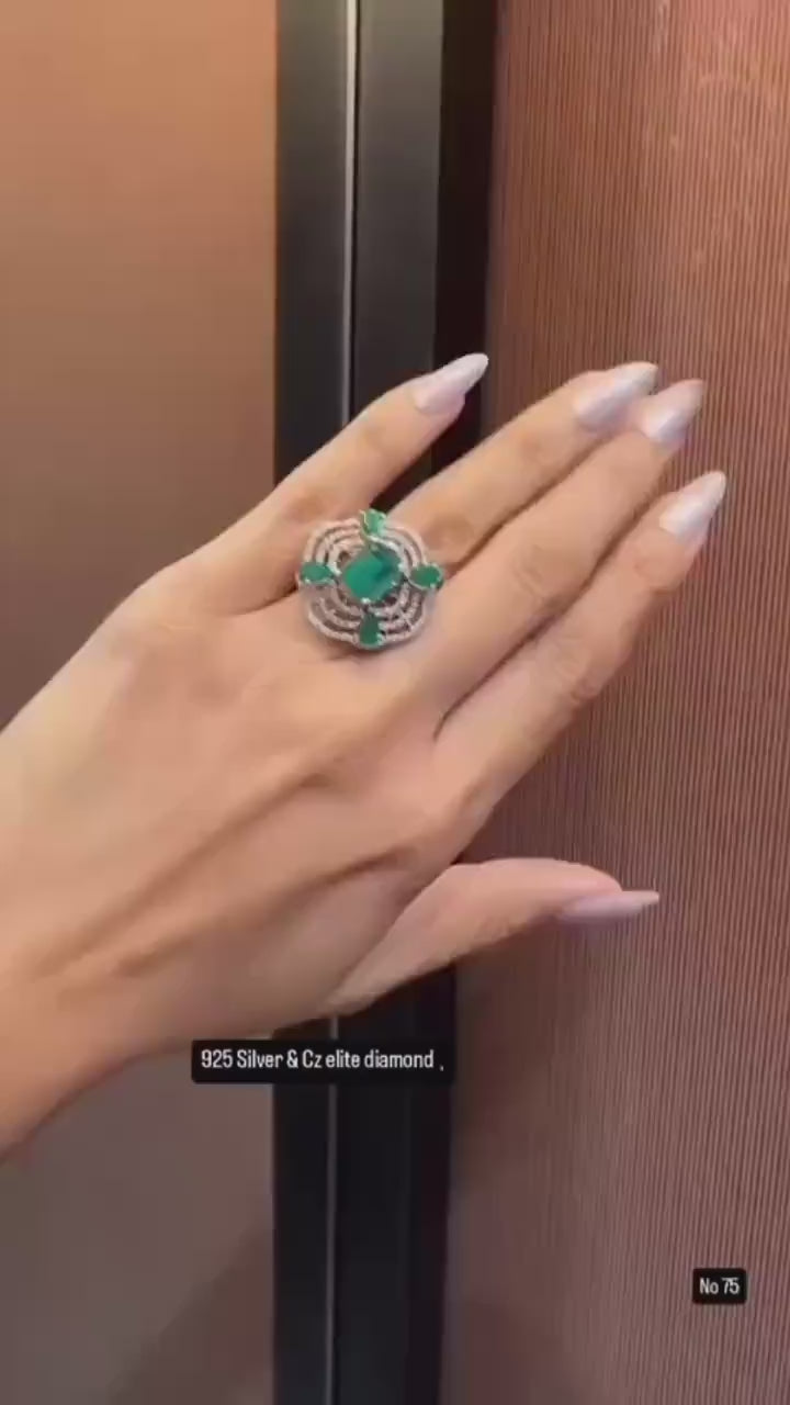 Emerald Statement Ring